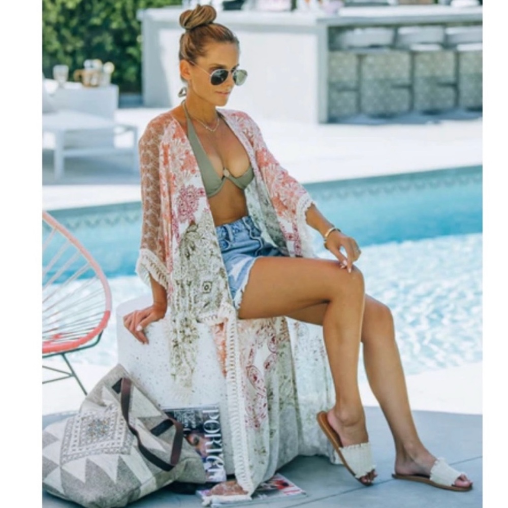 NWT Vici Floral Kimono Cover-Up - Picture 2 of 11